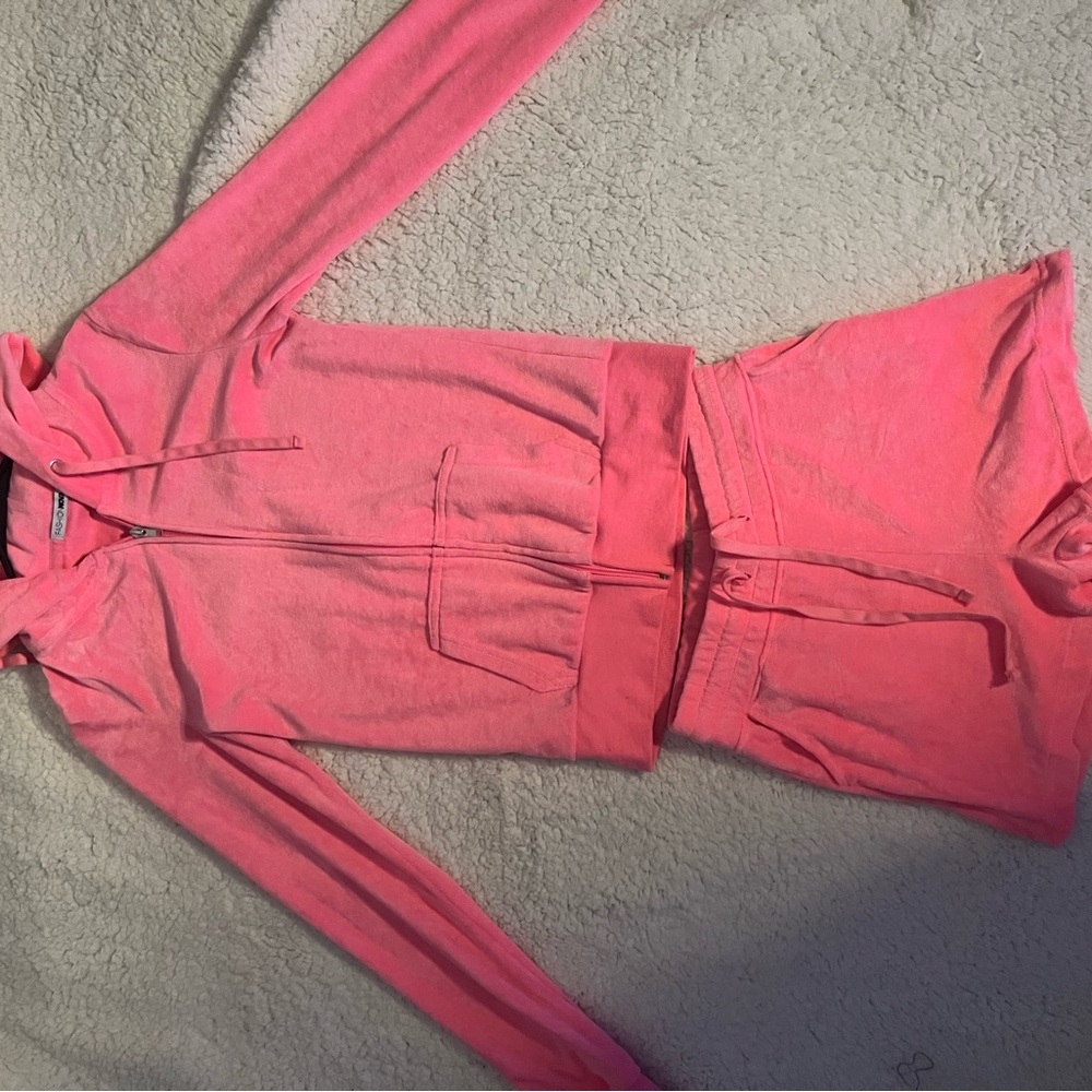 Fashion Nova Pink Hoodie and Shorts Set